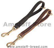 Leather Snap Tab 10 inch LEASH for Amstaff