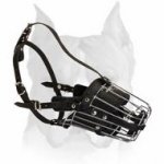'No Mash' Law-and-Order Wire Cage Muzzle for Amstaff