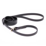 Black Biothane Amstaff Leash and Collar Combo