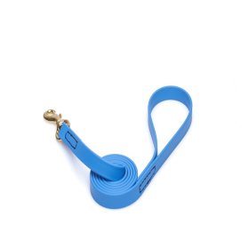 Blue Waterproof Amstaff Leash Made of Biothane