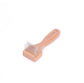 "Tidy Look" Wooden Brush/Comb With Metal Teeth for Amstaff