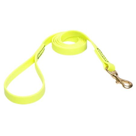 Yellow Waterproof Amstaff Leash Made of Biothane