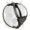 Adjustable Leather Dog Harness with Half-Ball Studs for Amstaff Puppies