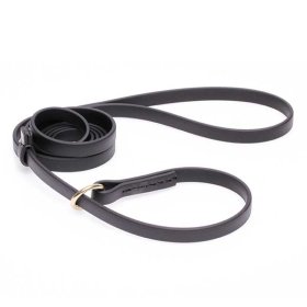 Black Biothane Amstaff Leash and Collar Combo