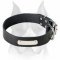 Multipurpose Solid Leather Dog Collar with ID Tag for Amstaff