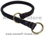 Buy Rolled Leather Dog Collar/Choke Collar for Amstaff