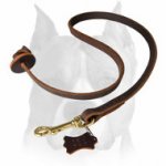 Amstaff Pocket Leather Dog Leash for Training