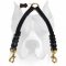 Amstaff Braided Leather Coupler Leash for 2 Dogs