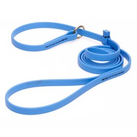 Solid Blue Biothane Amstaff Leash and Collar Combo
