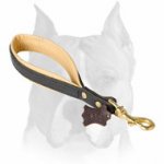 Amstaff Short and Strong Leather Dog Pull Tab Leash