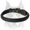 Good-looking braided leather dog collar for Amstaff breed