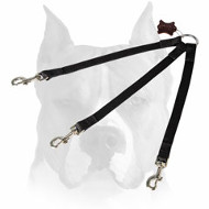Amstaff Stitched Nylon Coupler Leash for 3 Dogs Amstaff Stitched Nylon Coupler Leash for 3 Dogs