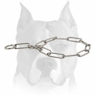 Amstaff Chrome Plated Fur Saving Dog Collar Amstaff Chrome Plated Fur Saving Dog Collar