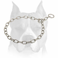 Chrome Plated Chain Dog Collar for Amstaff Training Chrome Plated Chain Dog Collar for Amstaff Training