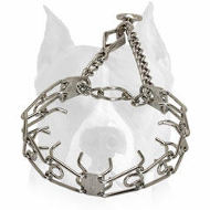 Amstaff Dog Pinch Collar with Swivel and Small Quick Release Snap Hook Amstaff Dog Pinch Collar with Swivel and Small Quick Release Snap Hook