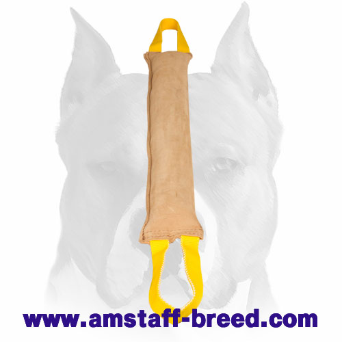 Handcrafted Leather Dog Bite Tug for Amstaff Training
