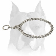 Amstaff Chrome Plated Choke Dog Collar for Training and Behavior Correction Amstaff Chrome Plated Choke Dog Collar for Training and Behavior Correction