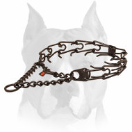 Amstaff Black Stainless Steel Dog Pinch Collar Amstaff Black Stainless Steel Dog Pinch Collar