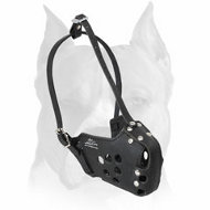 Quality Amstaff Attack / Agitation Leather Dog Training Muzzle Quality Amstaff Attack / Agitation Leather Dog Training Muzzle