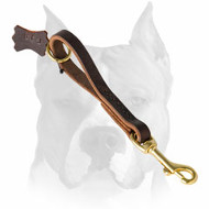 Amstaff Pull Tab Leather Dog Leash for Walking Amstaff Pull Tab Leather Dog Leash for Walking