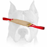2 Handles Jute Bite Tug for Amstaff Puppies Training and Playing 2 Handles Jute Bite Tug for Amstaff Puppies Training and Playing