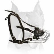 Amstaff Buckled Basket Muzzle with Perfect Ventilation  Amstaff Buckled Basket Muzzle with Perfect Ventilation