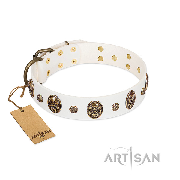 Handcrafted genuine leather collar for your doggie