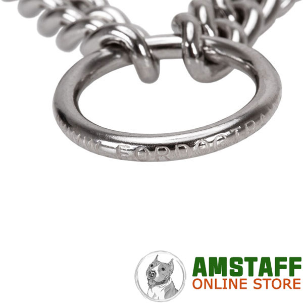 Top quality chrome plated steel pinch collar for disobedient canines