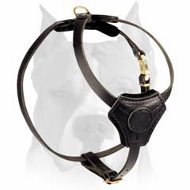 Small Leather Dog Harness for Amstaff puppy