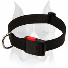 Amstaff durable nylon dog collar with quick release buckle 