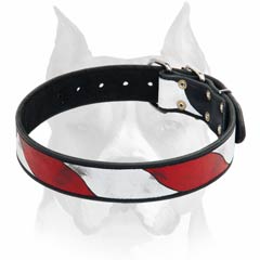 Leather Decorative Collar for Amstaff