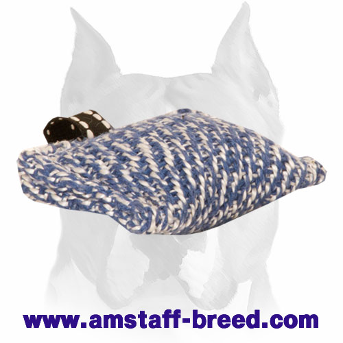 French Linen Pocket-Size Bite Tug for Training Amstaff Puppies