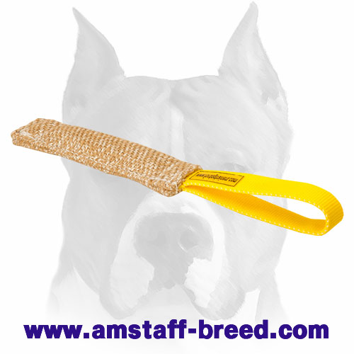 Amstaff Jute Puppy Bite Tug with Comfortable Handle
