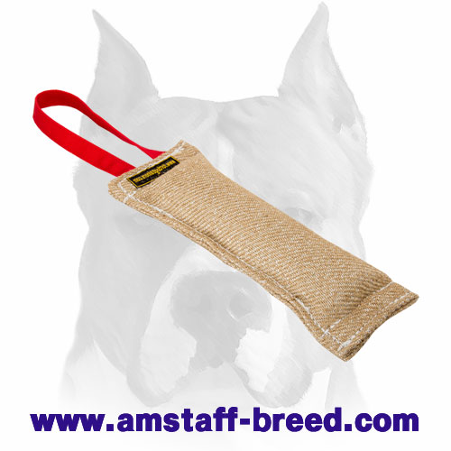 Amstaff Jute Puppy Bite Tug for Training and Playing with 1 Handle