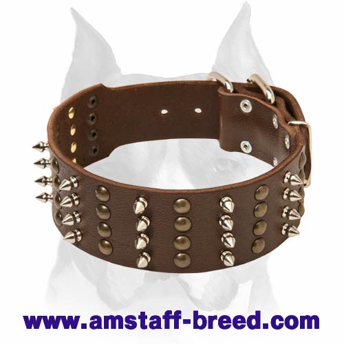 Ascot Collar - Brown Leather Hand Made Dog Collar