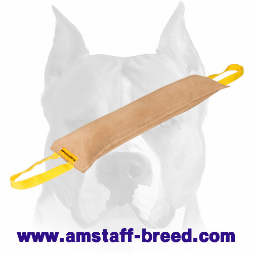 Amstaff Huge Bite Tug Made of Genuine Leather for Training