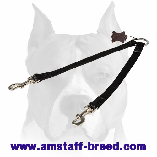 Amstaff Comfortable Walking Coupler Leash for Two Dogs