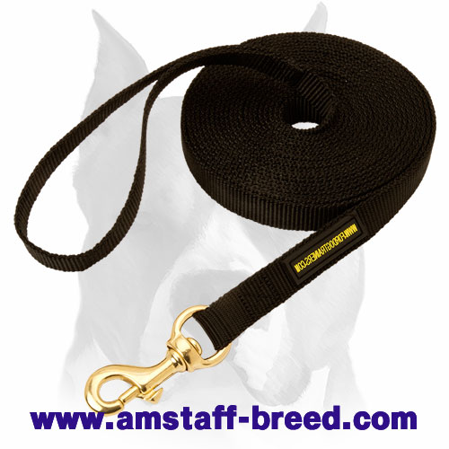 Nylon Amstaff Leash for Training, Tracking and Walking
