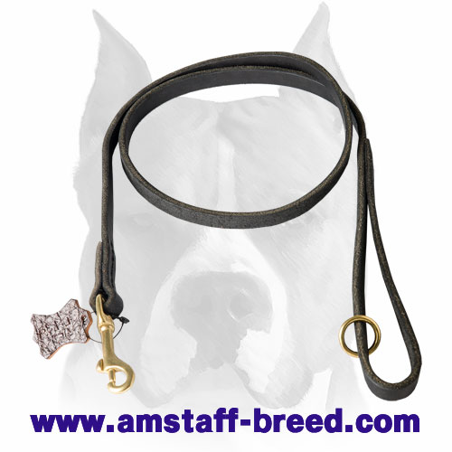 Amstaff Handmade Full Grain Leather Dog Leash