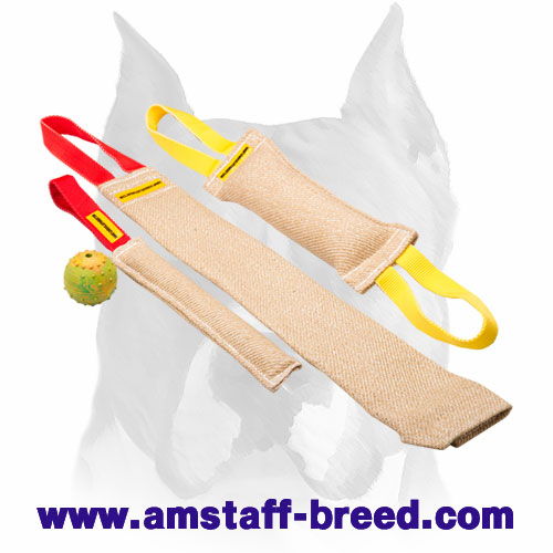 Amstaff Jute Set of Bite Tugs for Training Puppies