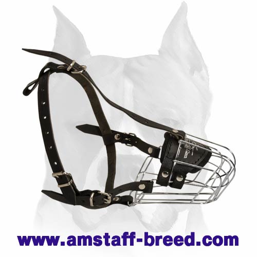 Amstaff Buckled Basket Muzzle with Perfect Ventilation