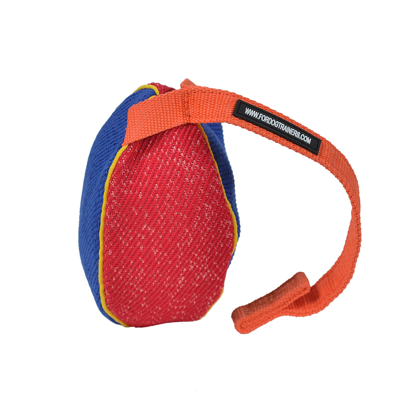 "Perfect Reward" French Linen Bite Tug for Puppies and Small Amstaff - 6 x 4 inch (15 x 10 cm) - Click Image to Close