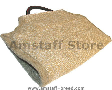 Dog bite developer cuff/cover made of jute with handle - Click Image to Close