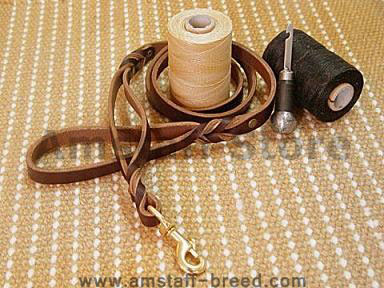 Leather Dog Leash With Extra Handle