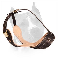 Secure Leather Muzzle with No Barking Design